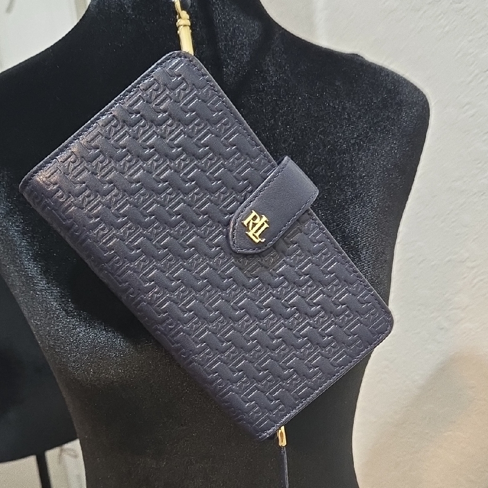 Ralph Lauren Embossed Blue Wallet